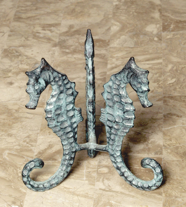 0061 - Sphere Holder  Sea Horse Verde