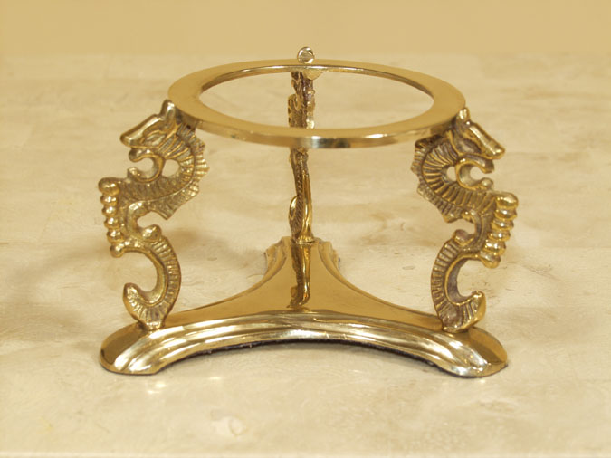 0080 - Sphere Holder Small Dragon Brass