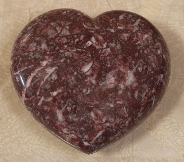 09-9522 - Heart Sculpture, Mulberry Stone