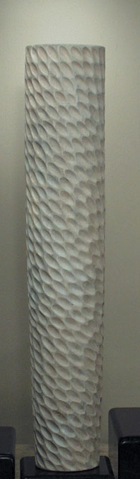 101-10360-36 - 36 In. Shangri-la Etched Vase, White Wash