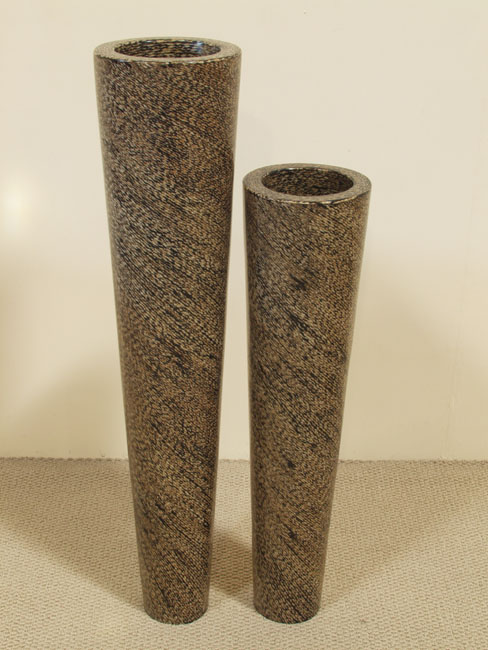 130-9483 - Spiral Vase, Medium, Wild Pearl Vine