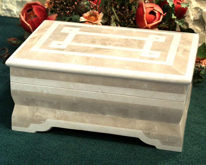 14-0137 - Grecian Box Beige Fossil with White Ivory Stone