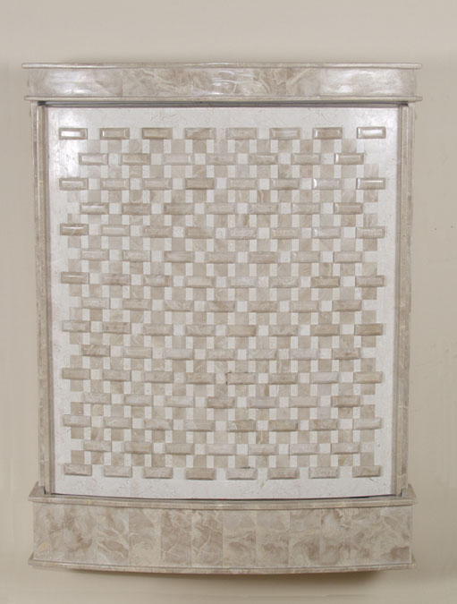 14-6205 - Woven Wall Fountain, Beige Fossil Stone with White Ivory Stone (Sold with pump)
