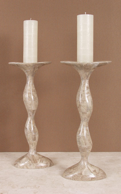 16-0464 - Sway Candleholder, Cantor Stone (Set of 2)