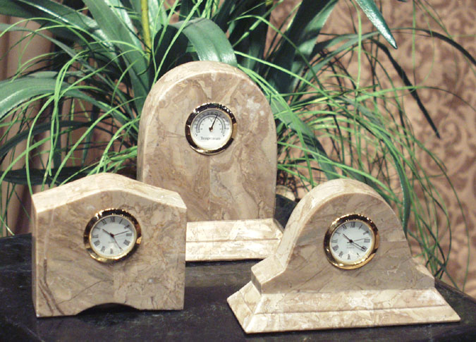 16-4001 - Edwardian A  Dome Clock Cantor Stone