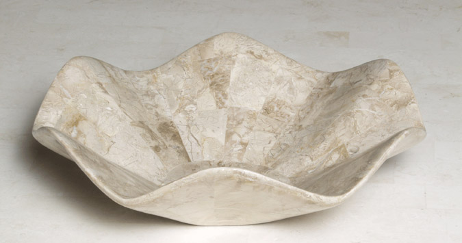 16-9102 - Wavy Bowl, Large, Cantor Stone