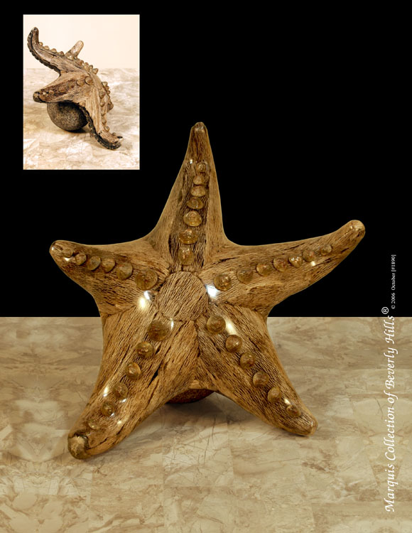 220-9543 - Starfish Sculpture, Papaya Bark Finish