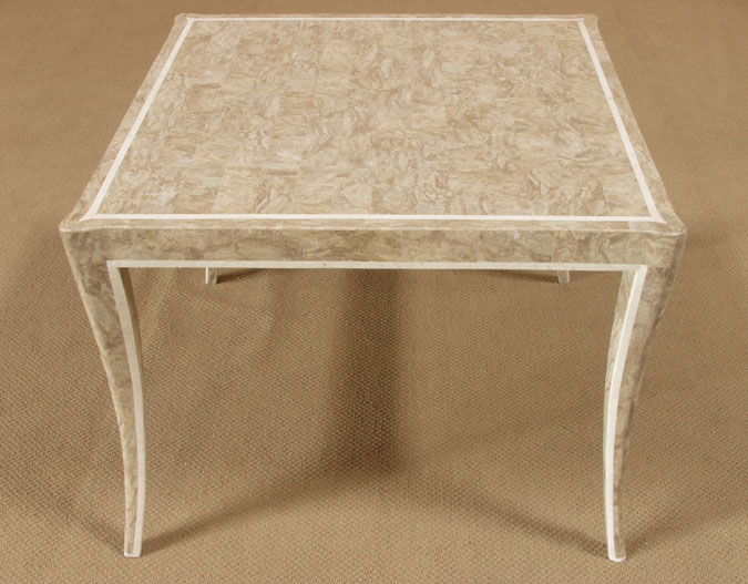 23-1465 - Alexandra Game Table, Cantor Stone with White Ivory Stone