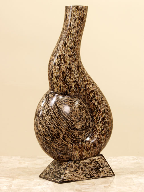 417-9437 - Scroll Vase, Wild Pearl Vine with Barley Vine Finish