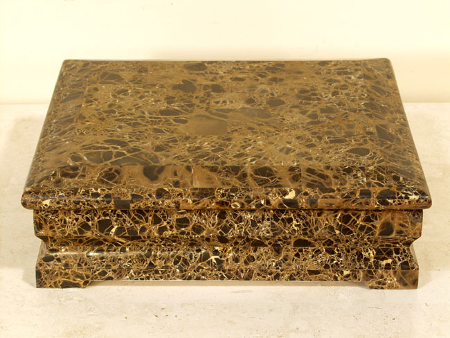 50-0152 - Grecian Tea Box, Snakeskin Stone (Sold with Assorted Flavored Teas)
