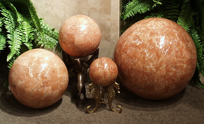 53-0040 - 3.5 In. Sphere -  Dark Peach Stone