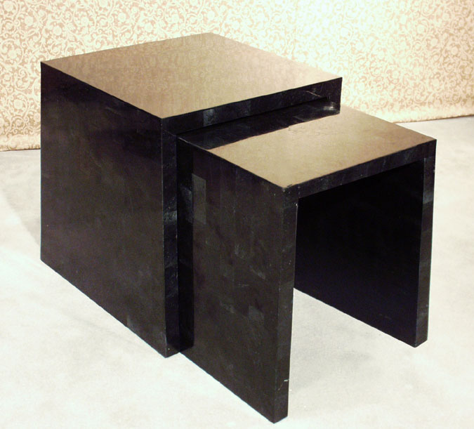 57-1442 - Medium Nesting Table, Black Stone