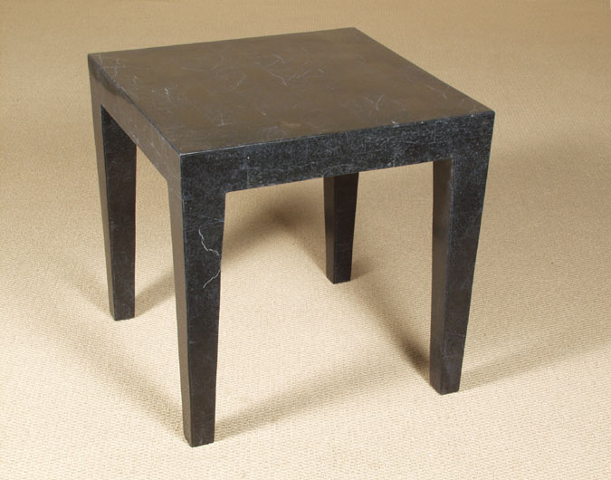 57-1456 - Cube Square Side Table, Black Stone