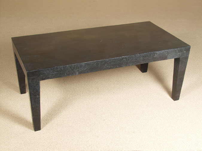 57-1458 - Cube Rectangular Cocktail Table, Black Stone - 48x24x19