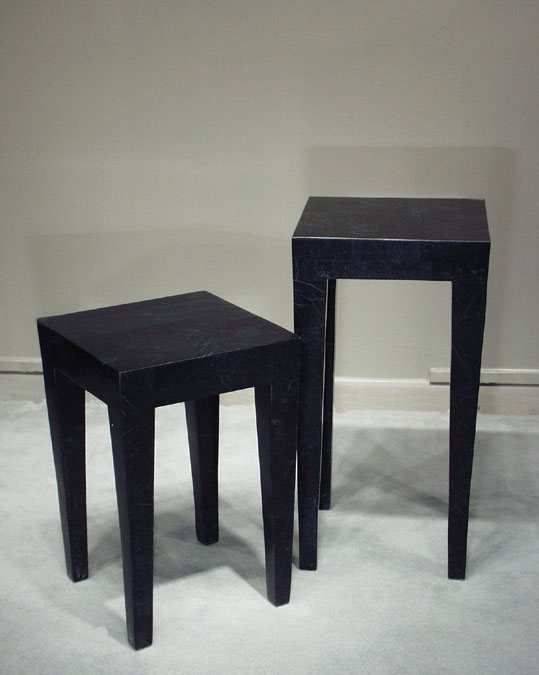 57-1453 - 27 In. High Cube Table, Black Stone