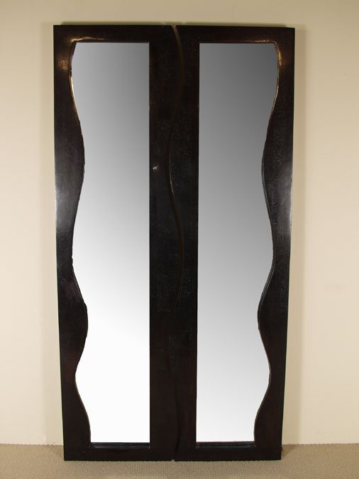 57-2180 - Hampton Twin Mirror Frame, Black Stone