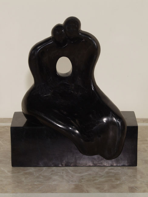 57-9518 - Cuddling Sculpture, Black Stone