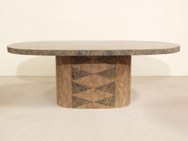 581-6621 - Allure Diamond Dining Table, Snakeskin Stone with Woodstone