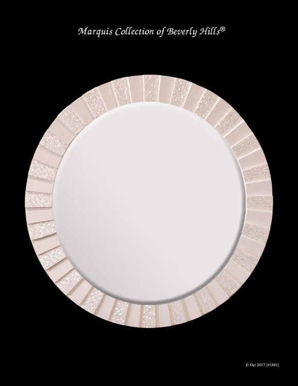 621-7384 - Vision Mirror Frame, White Agate Stone with Trocca Shell Finish