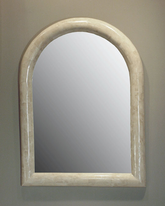 64-0566 - Arch Mirror Frame, Beige Fossil Smooth (Mirror Included)