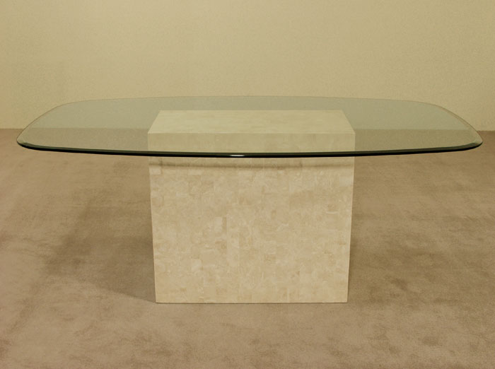 64-0853 - Rectangle Dining Table Base Beige Fossil Smooth