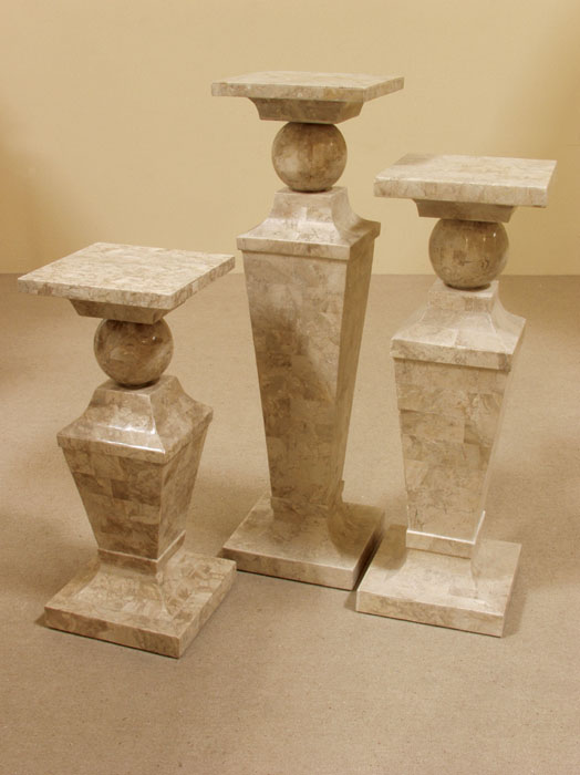 7-16-4-03B-42 - 42 In. High Classic Tapered Pedestal with Sphere, Cantor Stone
