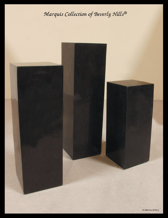 7-57-4-50-42 - 42 In. Black Stone, Square, Smooth Pedestal