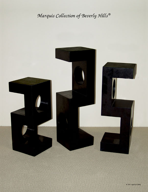 7-57-4-8010-36 - 36 In. High S-Pedestal, Square, Black Stone