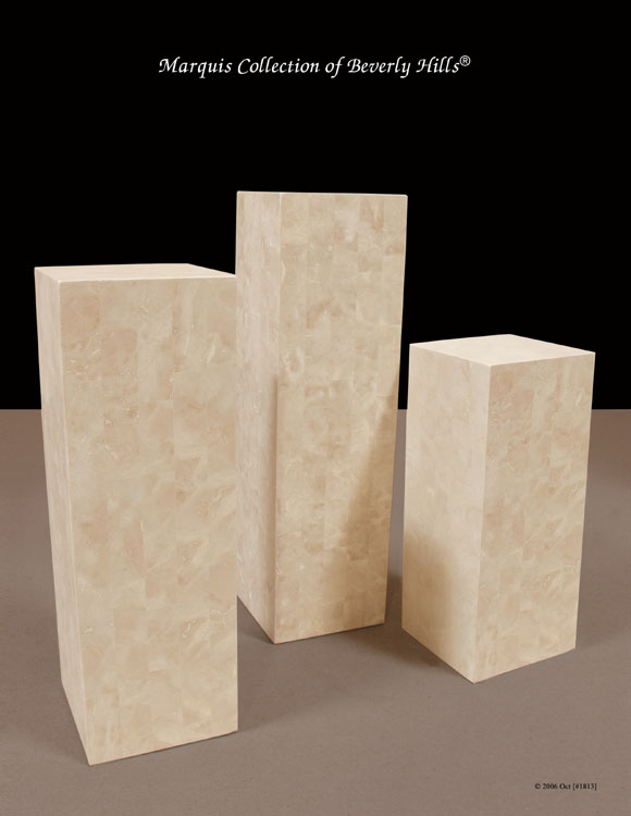 7-64-4-50-36 - 36 In. Beige Fossil Square Smooth Pedestal