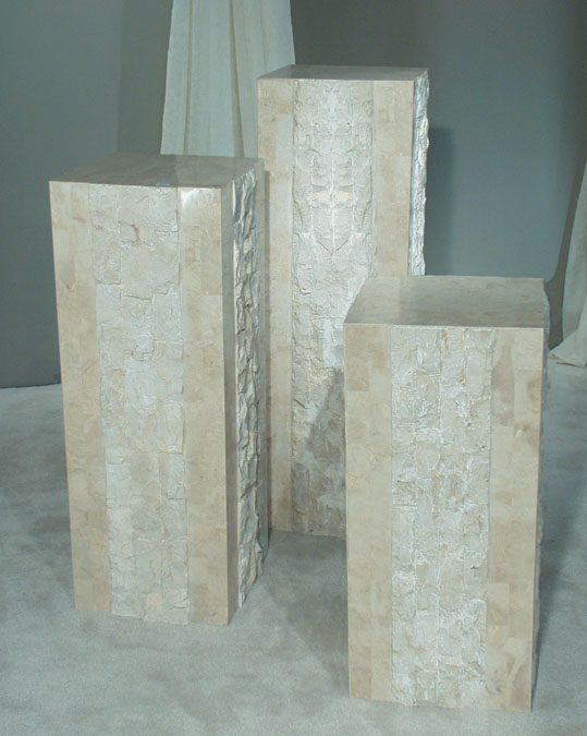 7-64-4V-29 - 29 In. Concorde Pedestal  Beige Fossil Stone  Rough and Smooth