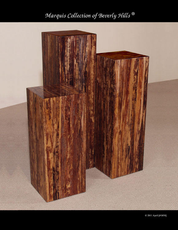 7-92-4-50-36 - 36 In. High Square Pedestal, Light Banana Bark