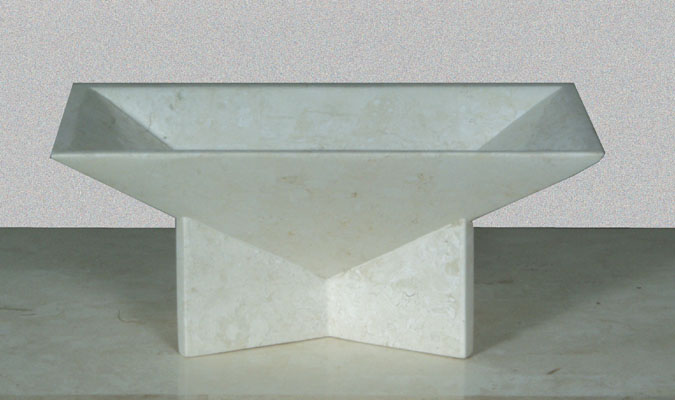 71-0313 - Rectangular Bowl, White Ivory Stone