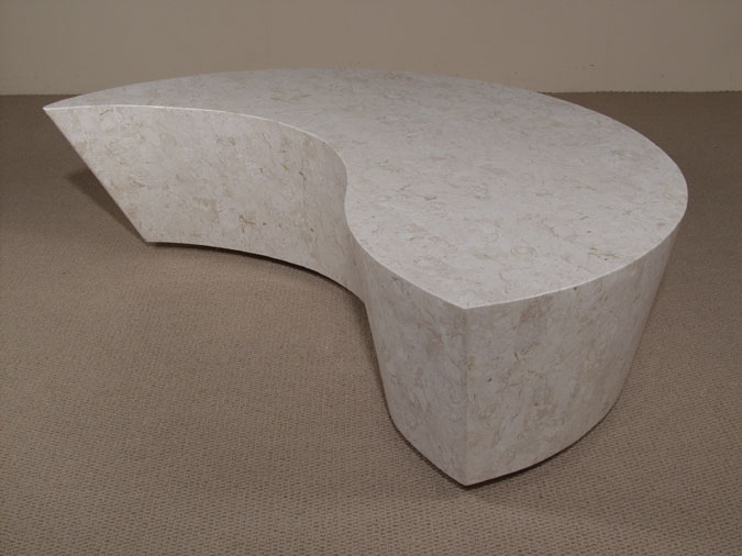 71-2184 - Hampton Single Cocktail Table, White Ivory Stone