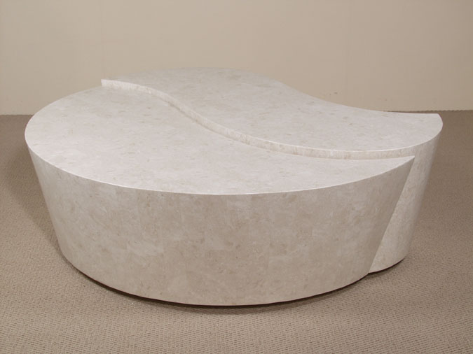 71-2185 - Hampton Pair Cocktail Table, White Ivory Stone