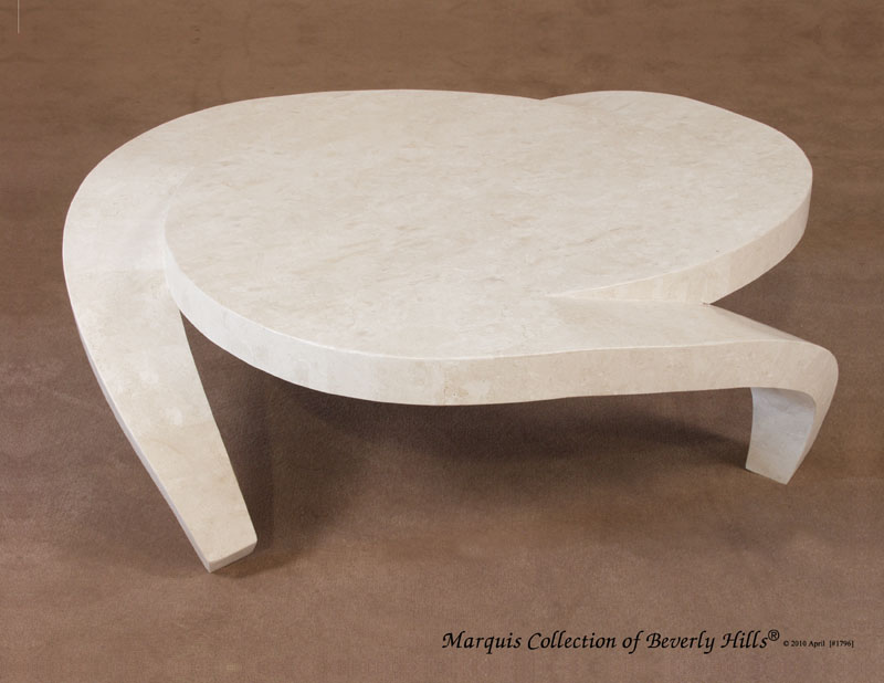 71-2551 - Hurricane Cocktail Table, White Ivory Stone