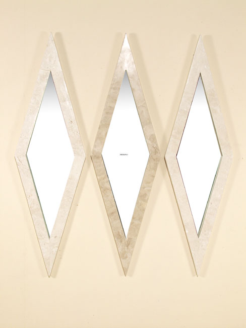 71-2641 - Diamond Mirror Frame, White Ivory  Stone