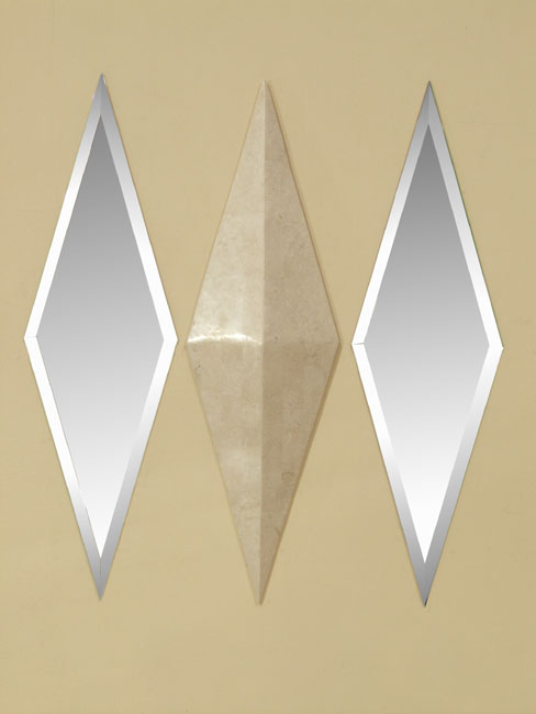 71-2642 - Diamond Wall Dcor, White Ivory  Stone