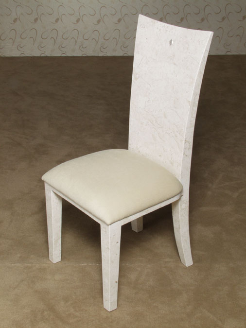 71-5030 - Chancellor Chair, White Ivory Stone