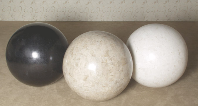 71-9599 - 25 In.  Sphere Big Balls, White Ivory Stone