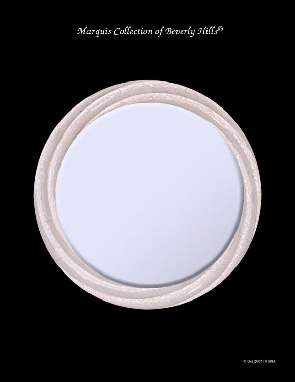 711-5610 - Eternity Mirror Frame, White Ivory Stone with Trocca Shell Finish