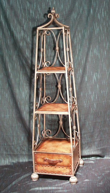 85-7981 - Old World Map Calypso Etagere with Drawer and 3 Shelves (formerly #ll-041CE)