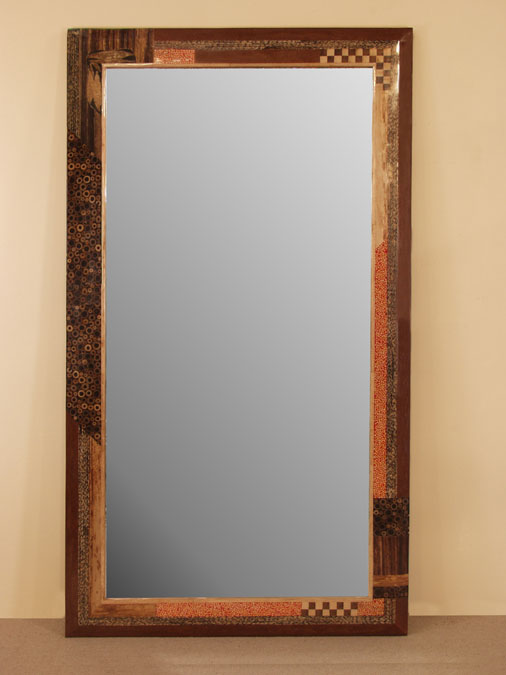 900-5707 - Collage Floor Mirror Frame, Natural Materials