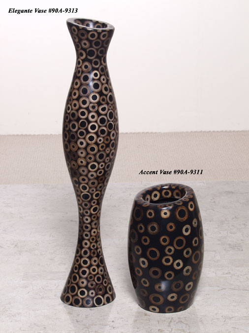 90A-9313 - Elegante Vase, Bamboo Circles