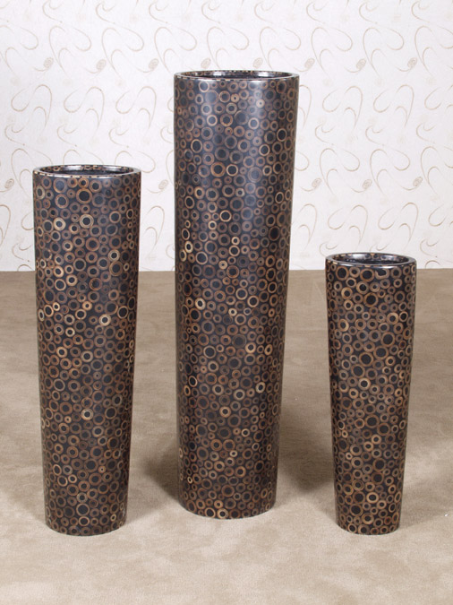 90A-9391 - Rain Forest Vase - 26 In. High, Bamboo Slices