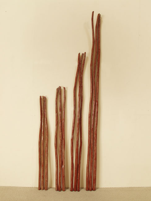 94B-9571 - 44 In. Decorative Poles, Corn Tassel with Red Finish