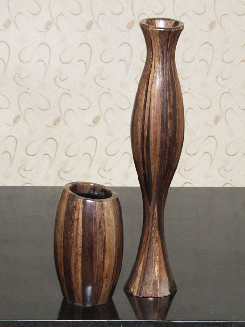 96-9313 - Elegante Vase, Dark Banana Bark
