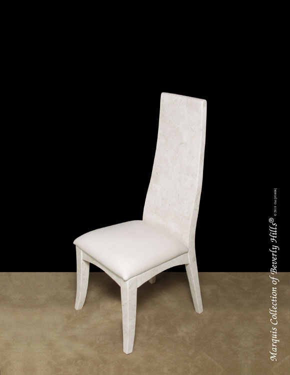 71-5010 - Cardin Chair, White Ivory Stone